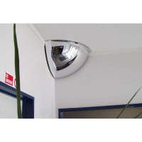 四分之一球面鏡 室內凸面鏡廣角鏡 超商反光鏡 14331 - 黑色Φ700mm