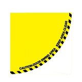 開門半徑警示地貼 邊長1.2m 開門範圍警示地貼標識 120×120cm 14328 - 黃色1200mmx12000mm