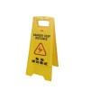 A字告示牌 危險請勿靠近 塑膠人字安全警示標識立牌提示牌 14006 - 黃底黑字31x21x62cm