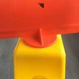 四面告示牌（小心翼翼地滑）小心翼翼地滑立牌 安全警示錐 安全錐 14014 - 黃色280x280mm