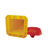 四面告示牌（正在維修）安全錐 塑膠警示錐 四面標誌牌 14019 - 黃色280x280mm