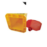 四面告示牌（高空工作）高空作業警示牌 安全四方錐 警示錐 安全警示立柱 安全立牌 14022 - 黃色280x280mm