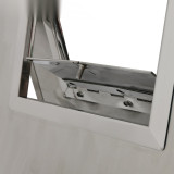 不鏽鋼A字告示牌 暫停服務 溫馨提示金屬人字立牌 物業園區商場警示標誌牌 17312 - 本色235×300×580mm