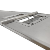 不鏽鋼A字告示牌 工作進行中 溫馨提示金屬人字立牌 物業園區警示標誌牌 17313 - 本色235×300×580mm