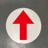 緊急疏散箭頭方向地面標識貼（箭頭）Φ40cm 耐磨地貼標識 15778 - 黃色Φ400mm