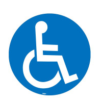 地貼警示標識(殘障通道)耐磨地貼標識 地面標識貼 15718 - 黃色Φ400mm 地貼警示標識(殘障通道)耐磨地貼標識 地面標識貼 15718 - 黃色Φ400mm