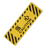 地貼警示標識（當心）20×60cm 耐磨警示標識地貼 地面標識貼 15764 - 黃色600×200mm