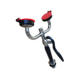 檯面式洗眼器（雙頭）實驗室緊急洗眼器 緊急沖洗式洗眼器 14743 - 黑紅L1.5mH280mm