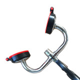 檯面式洗眼器（雙頭）實驗室緊急洗眼器 緊急沖洗式洗眼器 14743 - 黑紅L1.5mH280mm