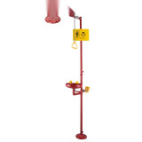 複合式沖淋洗眼器（紅）不鏽鋼緊急噴淋洗眼器 立式洗眼器 14750 - 原色Φ640mmH2300mm