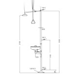 複合式沖淋洗眼器（紅）不鏽鋼緊急噴淋洗眼器 立式洗眼器 14750 - 原色Φ640mmH2300mm