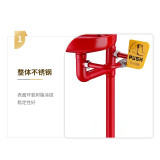 複合式沖淋洗眼器（紅）不鏽鋼緊急噴淋洗眼器 立式洗眼器 14750 - 原色Φ640mmH2300mm