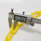 塑膠鏈條 30公尺 塑膠隔離鏈條 塑膠警示鏈條 PVC鏈條14112 - 黃色30m/卷