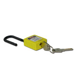 絕緣安全掛鎖（黃）工程塑膠掛鎖 工業安全掛鎖 上鎖掛牌 14672 - 黃色Φ6mmH38mm