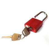 鋁合金安全掛鎖（紅色）加標鎖定 安全鎖具 鋁合金鎖頭 14692 - 紅色Φ6mmH38mm