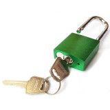 鋁合金安全掛鎖（綠）LOTO 上鎖掛牌 鋁合金掛鎖 14695 - 綠色Φ6mmH38mm