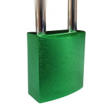 鋁合金安全掛鎖（綠）LOTO 上鎖掛牌 鋁合金掛鎖 14695 - 綠色Φ6mmH38mm