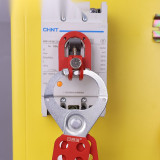 鋼製安全鎖鉤 安全鎖具扣環 六孔鎖具 六孔鎖鉤 安全褡褳 14719 - 紅色40x128mmΦ38mm