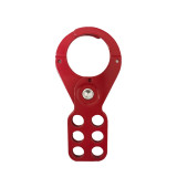 經濟型鋼製安全鎖鉤（大號）安全扣環 六孔安全鎖具 14721 - 紅色40x128mmΦ38mm