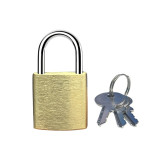 黃銅掛鎖 實心銅掛鎖 抽屜鎖 置物鎖 箱包鎖 門鎖 電櫃電箱鎖 20mm 14751 - 原色11*9*2cm