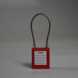 鋼纜線安全掛鎖（紅色）小鎖孔專用線掛鎖 纜線掛鎖 14685 - 紅色15*3.2*1cm