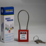 鋼纜線安全掛鎖（紅色）小鎖孔專用線掛鎖 纜線掛鎖 14685 - 紅色15*3.2*1cm