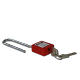 長桿工程塑膠安全掛鎖（紅）長梁彩色安全掛鎖 上鎖掛牌 14664 - 紅色6*7.6*1cm