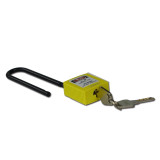 長梁絕緣安全掛鎖（黃）長桿尼龍安全掛鎖 彩色安全掛鎖 14679 - 黃色130x38xΦ6mm