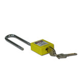 長樑工程塑膠安全掛鎖（黃色）長桿彩色安全掛鎖 群組掛鎖 14665 - 黃色130x38xΦ6mm