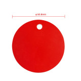 圓形空白塑膠吊牌 工廠標籤標記分類牌超市寄存牌鑰匙牌 紅色 塑膠鑰匙牌 100個裝 直徑50.8mm 14788 - 紅色Φ50.8mm