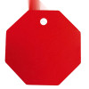 八邊形空白塑膠吊牌（100個裝）φ31.8mm 紅色 PVC小吊牌 14818 - 紅色Φ31.8mm