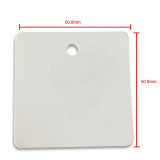 方形空白塑膠吊牌（100個裝）50.8×50.8mm 白色 14816 - 白色50.8×50.8mm