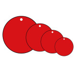 圓形空白塑膠吊牌（100個裝）φ31.8mm 紅色 PVC吊牌 14786 - 紅色Φ31.8mm