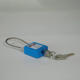 鋼線安全掛鎖（藍）鋼纜繩掛鎖 Lockout掛鎖 上鎖掛牌 14687 - 藍色Φ3.2mm×150mm
