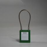 鋼纜線安全掛鎖（綠色）小孔徑掛鎖 小鎖孔專用掛鎖 上鎖掛牌 14688 - 綠色Φ3.2mm×150mm