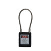 鋼線安全掛鎖（黑色）LOCKOUT上鎖掛牌掛鎖 安全鎖具 14689 - 黑色Φ3.2mm×150mm