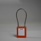 鋼纜線安全掛鎖（橘色）細樑安全掛鎖 小鎖孔安全掛鎖 14690 - 橙色Φ3.2mm×150mm