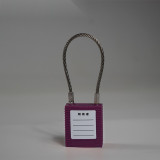 鋼線安全掛鎖（紫）LOCKOUT掛鎖 小鎖孔專用掛鎖 14691 - 紫色Φ3.2mm×150mm