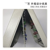 48位鑰匙箱 鋼製壁掛式鑰匙收納盒帶鎖 15459 - 灰白色250×200×75mm