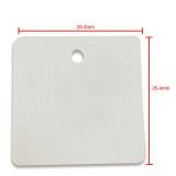 方形空白塑膠吊牌（100個裝）25.4×25.4mm 白色 14813 - 白色25.4×25.4mm