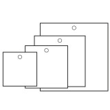 方形空白塑膠吊牌（100個裝）38.1×38.1mm 白色 14815 - 白色38.1×38.1mm