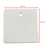 方形空白塑膠吊牌（100個裝）38.1×38.1mm 白色 14815 - 白色38.1×38.1mm