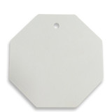 八邊形空白塑膠吊牌（100個裝）φ50.8mm 白色 塑膠小吊牌 14832 - 白色Φ50.8mm