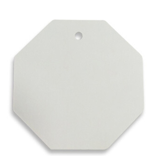 八邊形空白塑膠吊牌（100個裝）φ50.8mm 白色 塑膠小吊牌 14832 - 白色Φ50.8mm