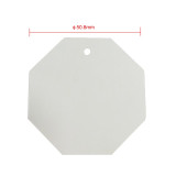 八邊形空白塑膠吊牌（100個裝）φ50.8mm 白色 塑膠小吊牌 14832 - 白色Φ50.8mm