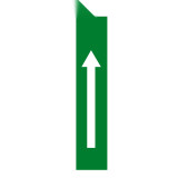 管道流向箭頭標識（綠/白）5片裝 5×25cm 箭頭流向標貼 15442 - 綠白50×250mm