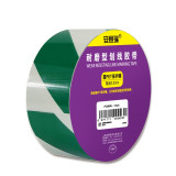 耐磨型劃線膠帶（綠/白）條紋警示膠帶 6S管理膠帶5cm×22m 15625 - 綠/白50mm×22m