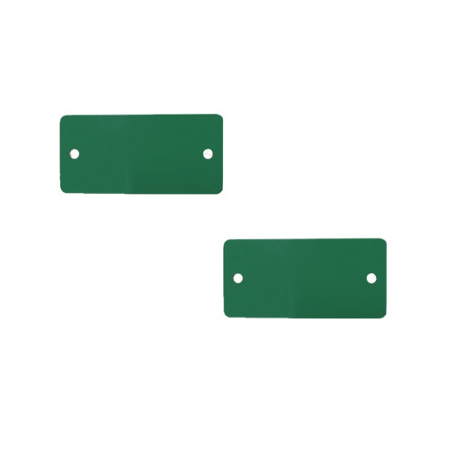 長方形空白塑膠吊牌（100個裝）25.4×50.8mm 綠色 14835 - 綠色38.1×38.1mm