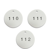 圓形塑膠號碼吊牌（100個裝）φ29mm 白/黑 編號101-200 14771 - 白黑Φ29mm