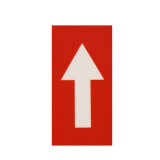 管道流向箭頭標識（紅色/白色）5片裝 50×100mm 箭頭標示 15419 - 紅白50×100mm